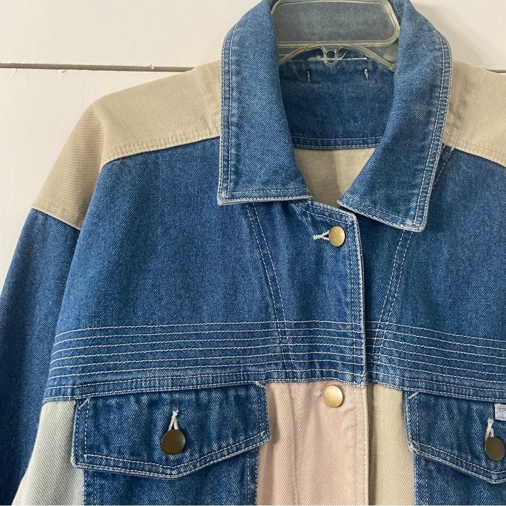 Together Vintage Patchwork Jean Jacket - image 6